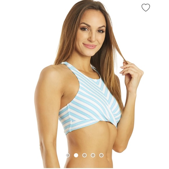 NWOT Splendid horizon line high neck swim top - Picture 4 of 12